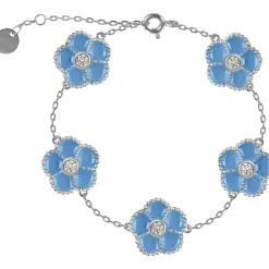 Jacques Lemans Bracelet "Flowers" Sterlingsilver With Enamel/Topazes> Bracelets
