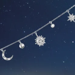 Jacques Lemans Bracelet Sterling Silver With White Topaz Gemstones> Bracelets