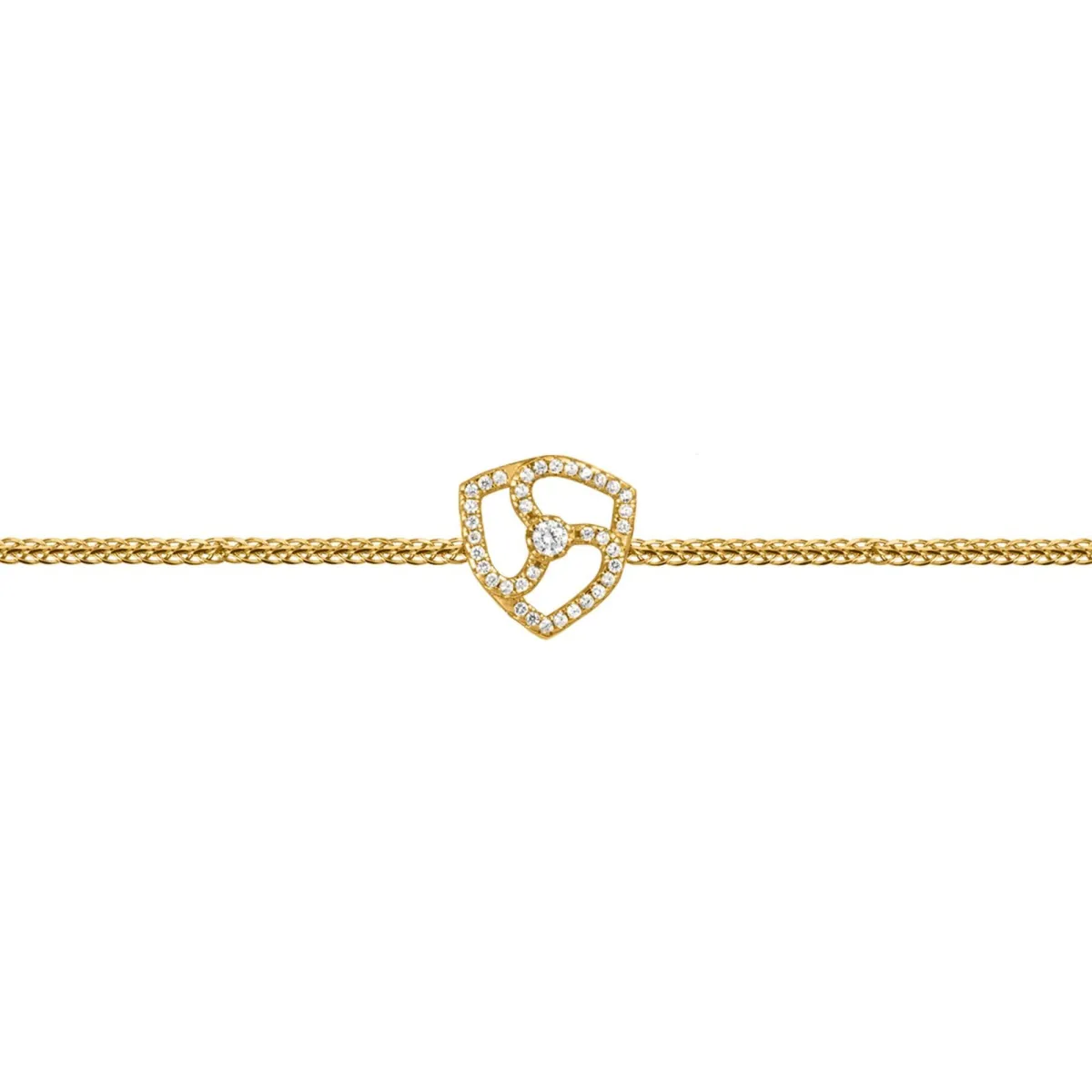 Jacques Lemans Bracelet Sterling Silver Gold-Plated With White Topaz> Bracelets