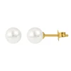Jacques Lemans Ear Stud Sterling Silver Gold-Plated With Fresh Water Pearl> Earrings