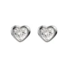 Jacques Lemans Ear Stud Sterling Silver With White Topaz Gemstones> Earrings
