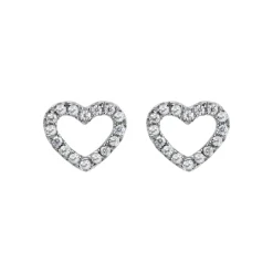 Jacques Lemans Ear Stud Sterling Silver With White Topaz Gemstones> Earrings