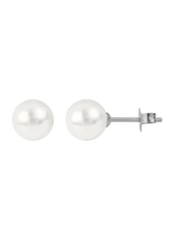 Jacques Lemans Ear Stud Sterling Silver With Pearl> Earrings