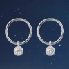 Jacques Lemans Ear Stud Sterling Silver With White Topaz Gemstones> Earrings
