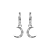 Jacques Lemans Ear Stud Sterling Silver With White Topaz Gemstones> Earrings