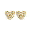 Jacques Lemans Ear Stud Sterling Silver Gold-Plated With White Topaz> Earrings