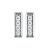 Jacques Lemans Ear Stud Sterling Silver With White Topaz Gemstones> Earrings