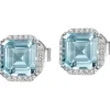 Jacques Lemans Ear Stud Sterling Silver With Sky Blue Topaz> Earrings