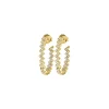 Jacques Lemans Hoop Earrings Sterling Silver Goldplated With Topazes> Earrings