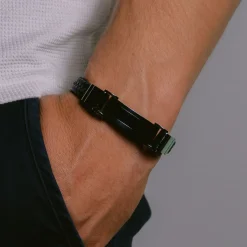 Jacques Lemans Leather Bracelet With Ceramic> Leather Bracelets