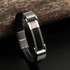 Jacques Lemans Leather Bracelet With Ceramic><noscript><img width=