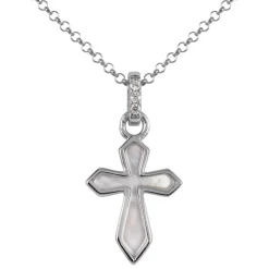 Jacques Lemans Necklace "Cruzifix" Sterlingsilber With Mop/Topazes> Necklaces