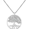 Jacques Lemans Necklace "Life Tree" Sterlingsilver With Topazes> Necklaces