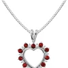 Jacques Lemans Necklace Sterling Silver With Garnet> Necklaces