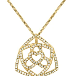 Jacques Lemans Necklace Sterling Silver Gold-Plated With White Topaz> Necklaces