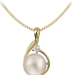 Jacques Lemans Necklace Sterling Silver Gold-Plated With Pearl> Necklaces