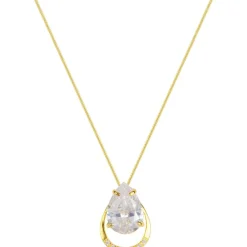 Jacques Lemans Necklace Sterling Silver Goldplatet With Topaz> Necklaces
