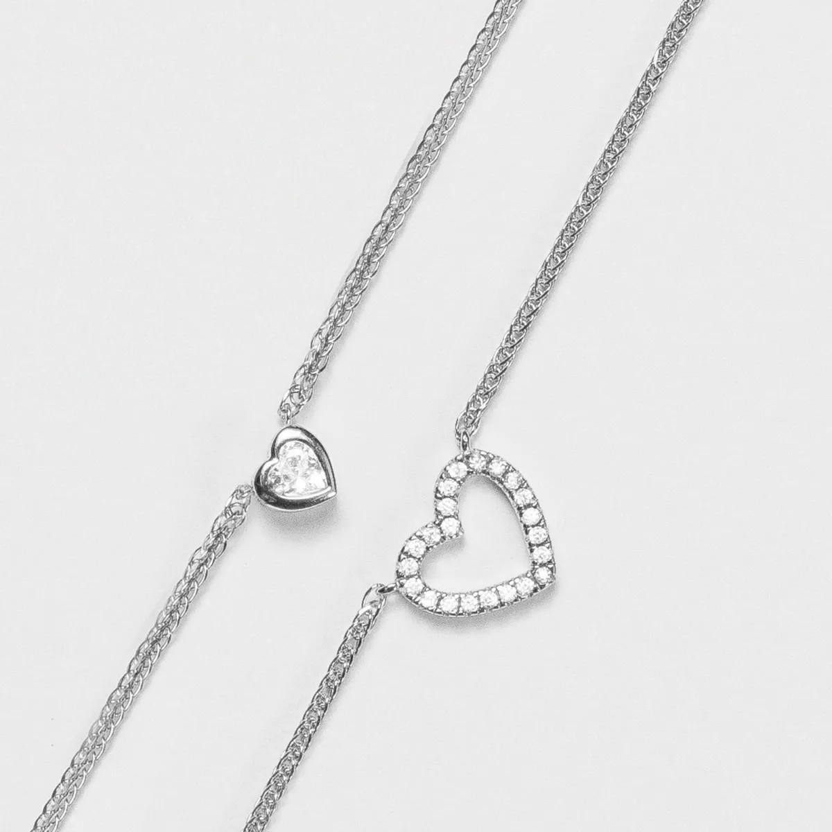 Jacques Lemans Necklace Sterling Silver With White Topaz Gemstones> Necklaces