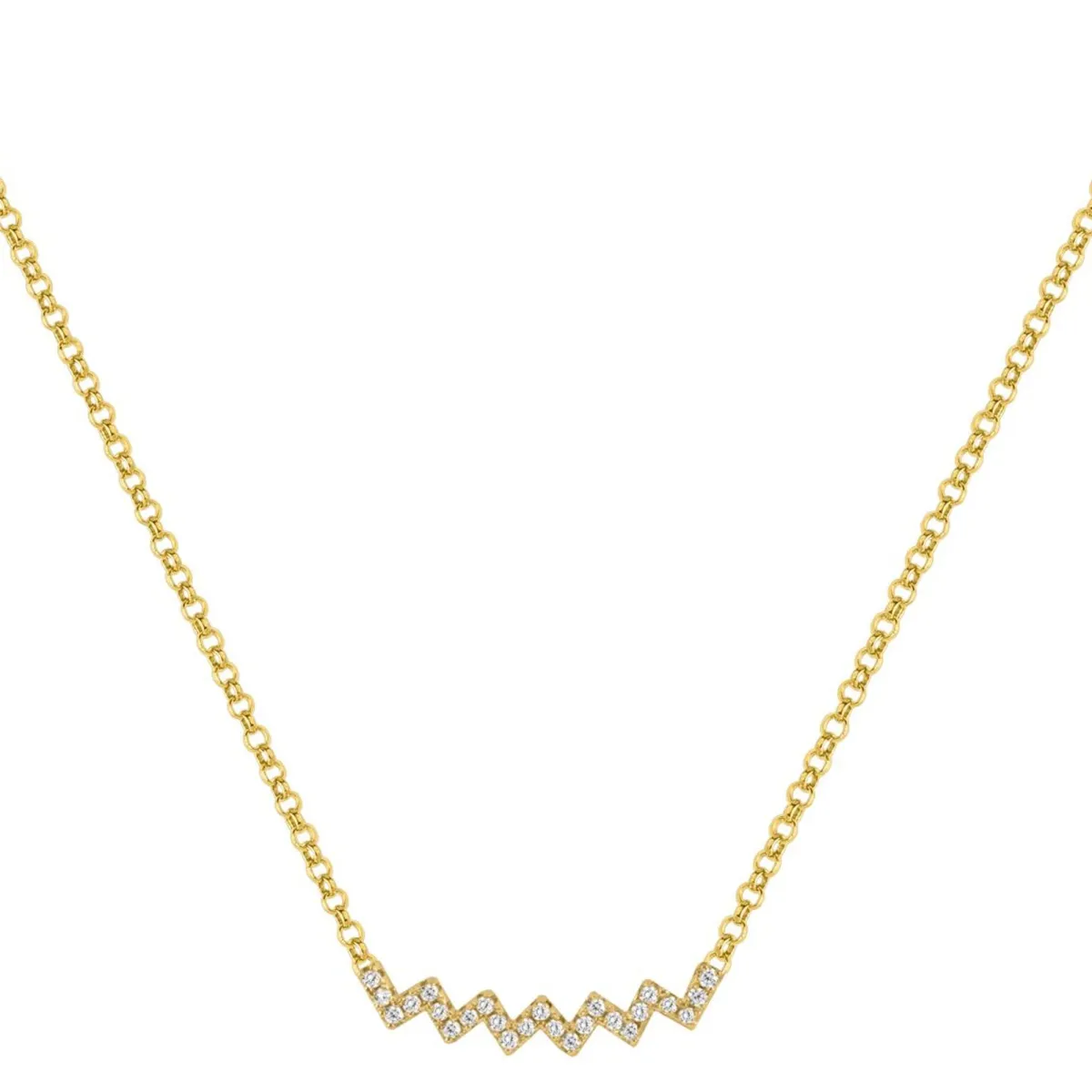 Jacques Lemans Necklace Sterlingsilver Goldplated With Topazes> Necklaces