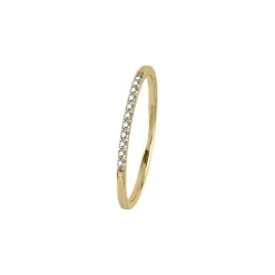 Jacques Lemans Ring Sterling Silver Gold-Plated With White Topaz> Rings