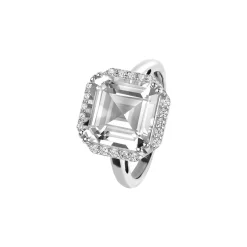 Jacques Lemans Ring Sterling Silver With White Topaz> Rings
